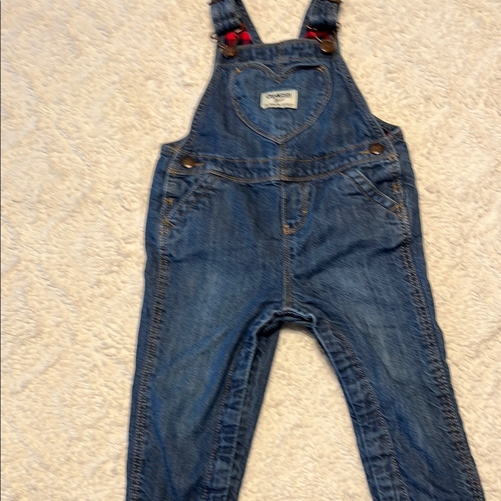 OshKosh B'gosh Blue Denim Overalls Classic Style for girls